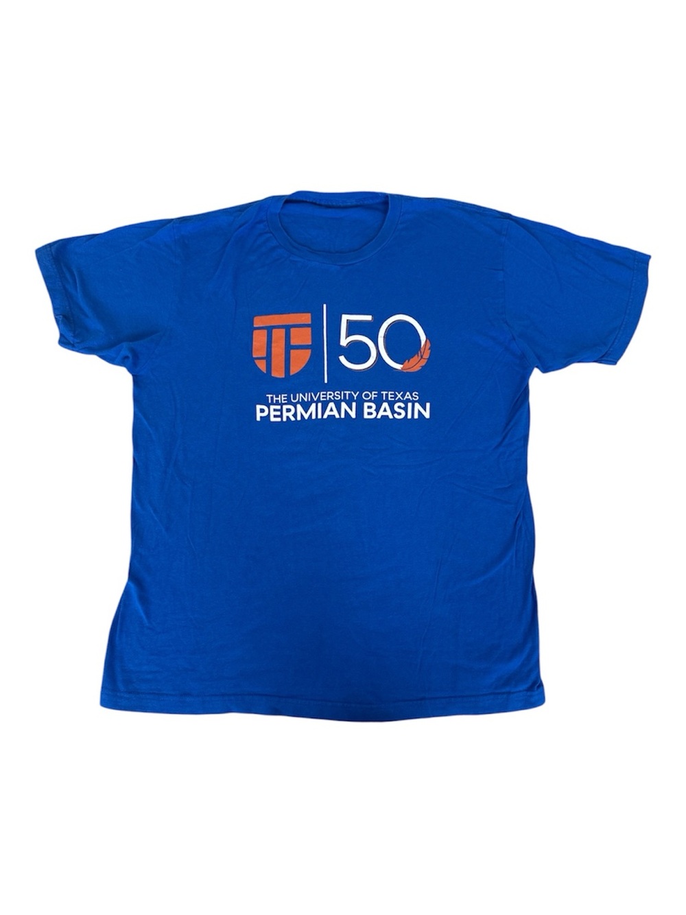 UT Permian Basin 50th Anniversary T-Shirt Blue Graphic Tee Men’s M/L